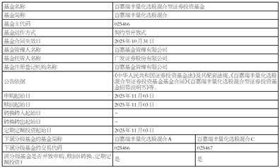 百嘉瑞丰量化选股混合型证券投资基金 开放日常申购、赎回、定期定额投资业务公告