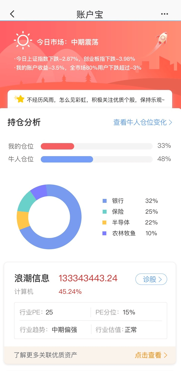 从诊断到增强全流程，平安证券账户宝提供账户专属解决方案